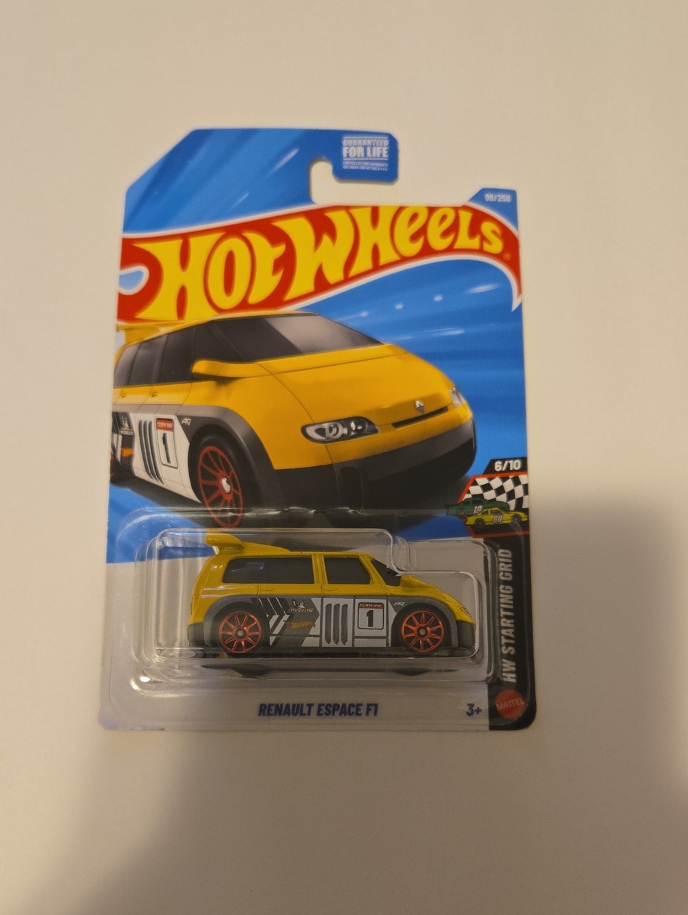 Hot Wheels Renault Espace F1 Toy Car - Yellow and Black